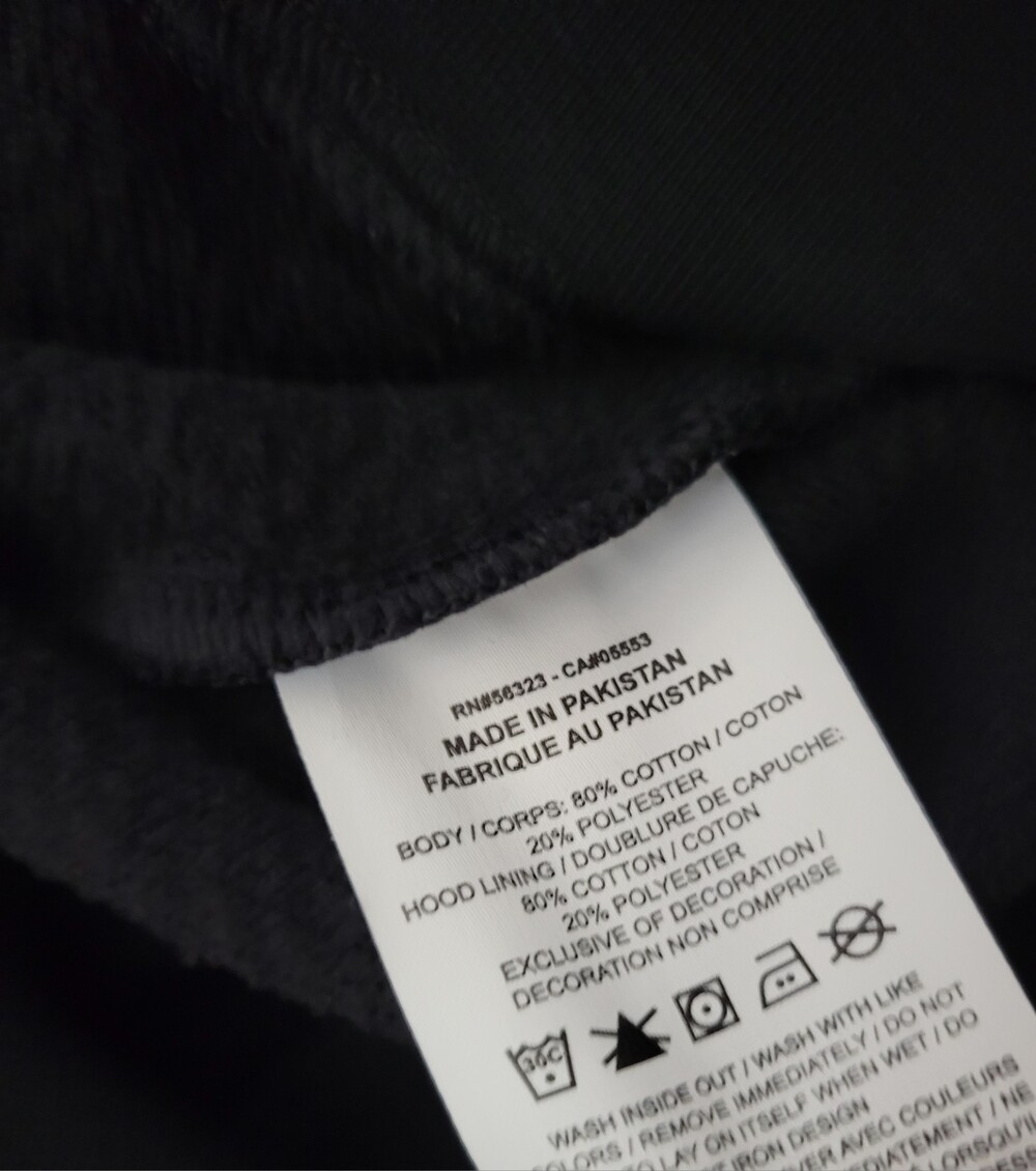 Nike Men's Black center check Pullover Hoodie Med Regular Hooded Pockets Logo - Picture 7 of 12